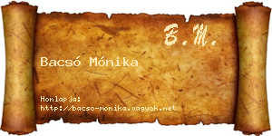 Bacsó Mónika névjegykártya