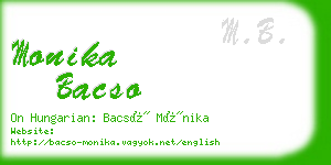 monika bacso business card